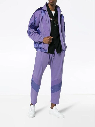 Shop Willy Chavarria Hustler Track Pants - Pink & Purple