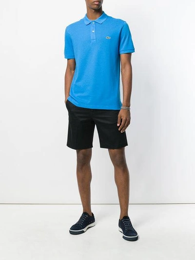 Shop Lacoste Logo Polo Shirt - Blue