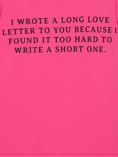 Shop Gucci Love Letter Print T-shirt - Pink