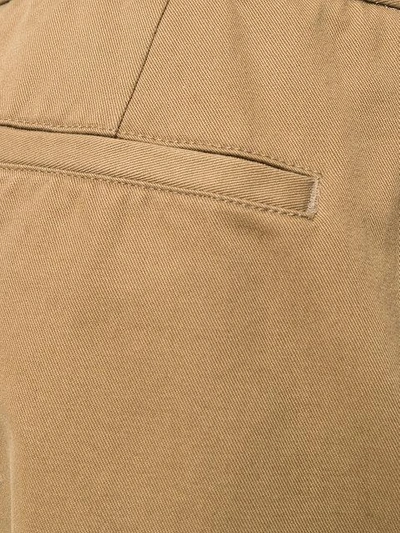 Shop Msgm Fitted Chino Trousers In Brown