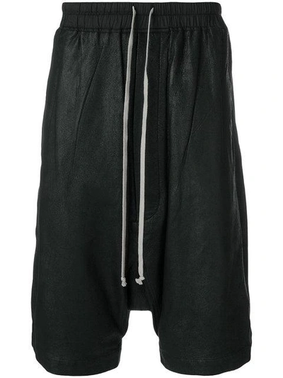 Shop Rick Owens Drop-crotch Shorts - Black