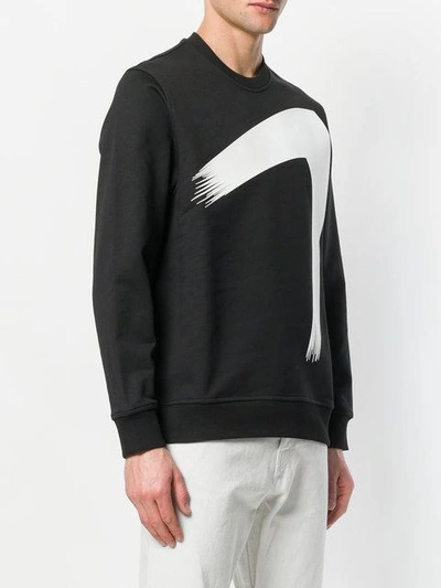 Shop Diesel Black Gold Printed Crew Neck Jumper