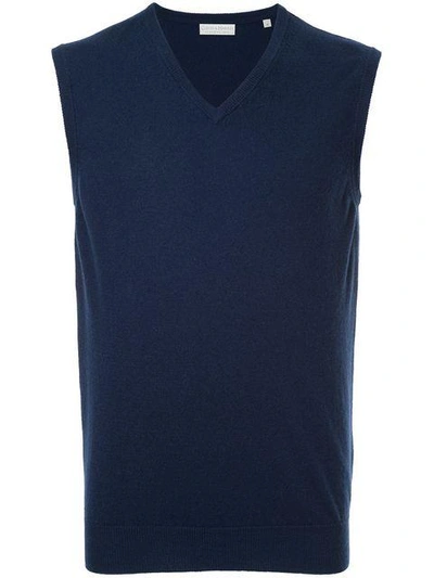 Shop Gieves & Hawkes V-neck Vest - Blue