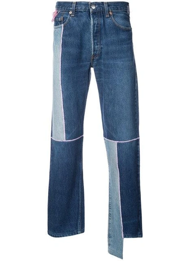 Shop Neith Nyer Patchwork Jeans In Blue