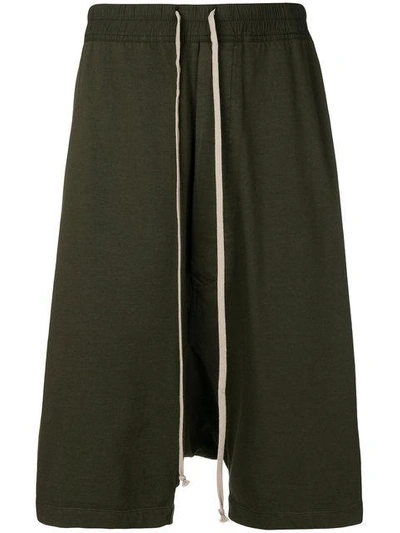 Shop Rick Owens Drkshdw Dropped Crotch Track Shorts