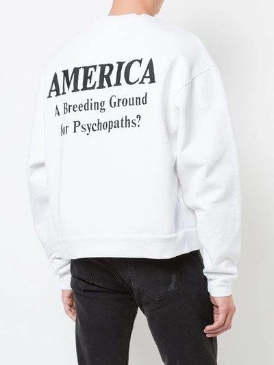 Shop Enfants Riches Deprimes America Print Sweatshirt In White