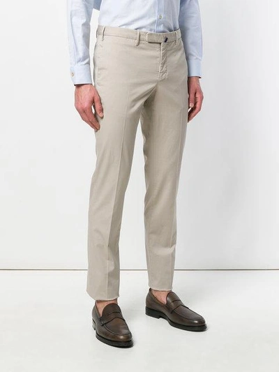 Shop Incotex Slim Fit Chinos In Neutrals