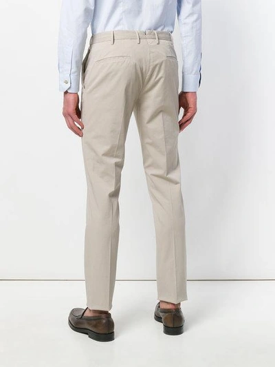 Shop Incotex Slim Fit Chinos In Neutrals