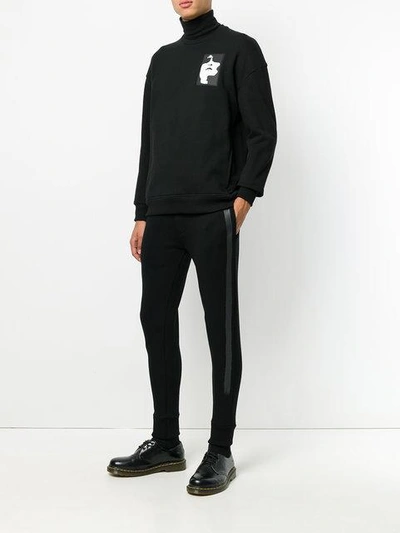 Shop Neil Barrett Siouxsie Patch Sweatshirt - Black