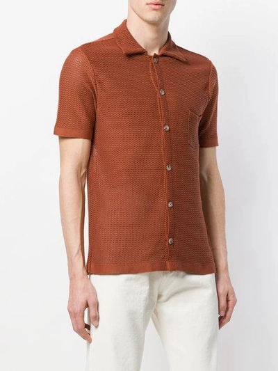 Shop Cmmn Swdn Short Sleeved Textured Shirt