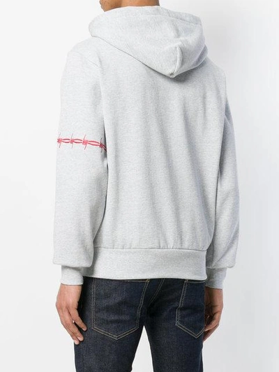 print zipped hoodie
