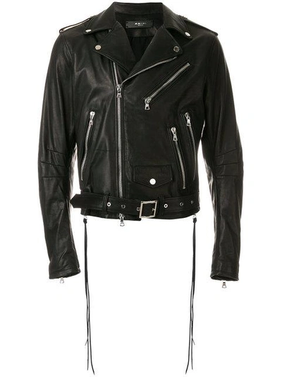 Shop Amiri Classic Biker Jacket In Black