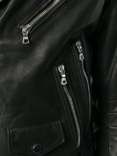 Shop Amiri Classic Biker Jacket In Black