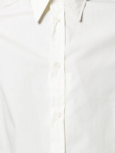 Shop Maison Margiela Fitted Long-sleeve Shirt - White