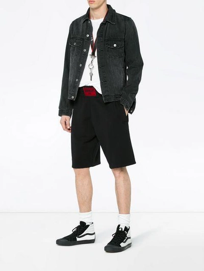 Shop Givenchy Logo Patch Shorts In Black