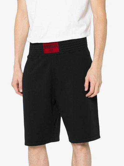 Shop Givenchy Logo Patch Shorts In Black