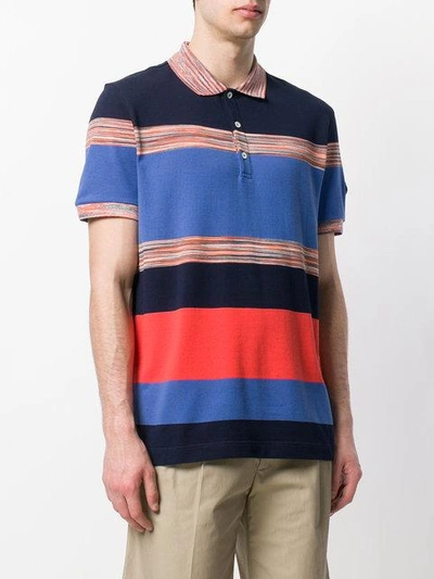 Shop Missoni Striped Polo Shirt In Multicolour