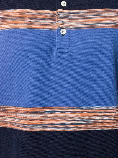 Shop Missoni Striped Polo Shirt In Multicolour