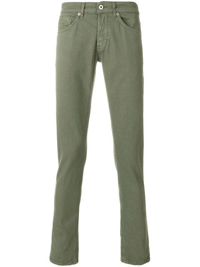 Shop Dondup Schmale 'george' Jeans In Green