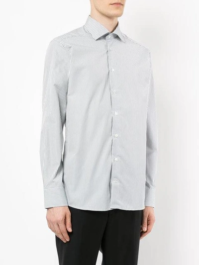 Shop Hardy Amies Long-sleeved Striped Shirt