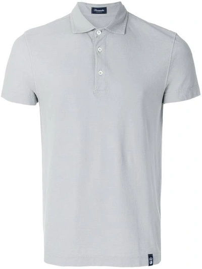 Shop Drumohr Classic Polo Shirt In Grey