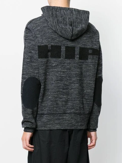 Shop Junya Watanabe Elbow Patch Hoodie In Blue