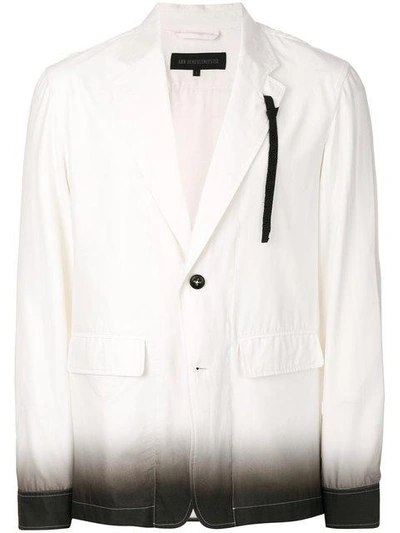 Shop Ann Demeulemeester Gradient Shirt Jacket In White