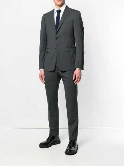 Shop Prada Slim Formal Suit In Grey