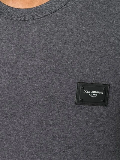 Shop Dolce & Gabbana Logo Plaque T In Grey