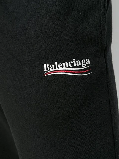 Shop Balenciaga Bal Jogging Pants In Black