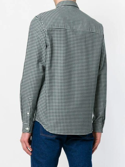 Shop Ami Alexandre Mattiussi Button-down Shirt Smiley Chest Patch - Green