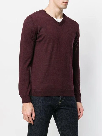Shop Lanvin V-neck Sweater - Red