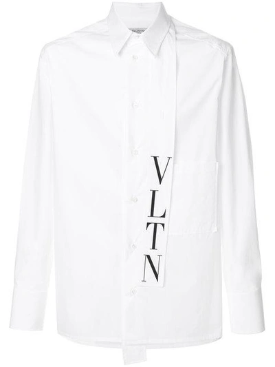 Valentino Vltn Shirt With Tie Collar In White | ModeSens