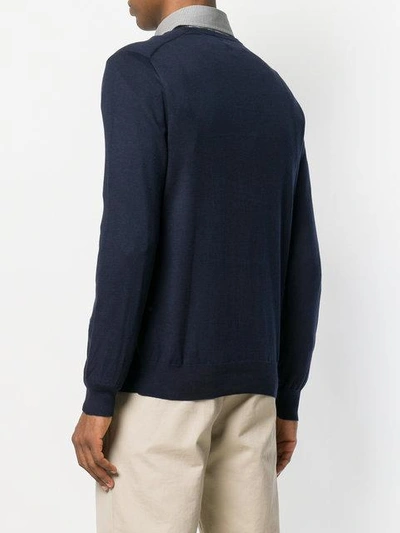 Shop Polo Ralph Lauren Crew Neck Sweater In Blue