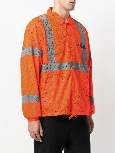 Shop Utility Pro U.p.w.w. Hi Vis Printed Lightweight Jacket - Orange In Yellow & Orange