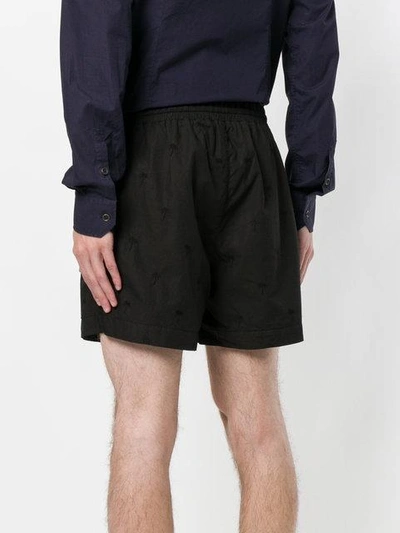 Shop Tomas Maier Riviera Cotton Shorts - Black