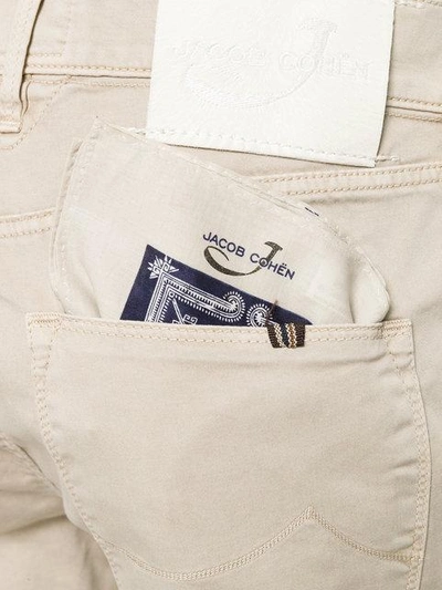 Shop Jacob Cohen Classic Chino Trousers In Neutrals