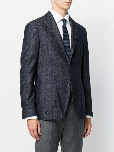 Shop Lardini Single Breasted Blazer - Blue