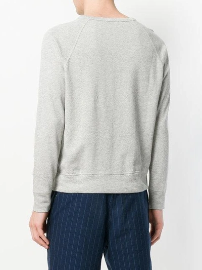 Shop Polo Ralph Lauren Raglan Sleeve Sweatshirt In Grey