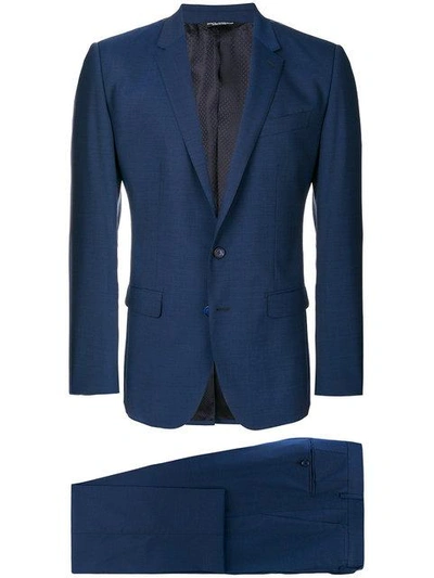 Shop Dolce & Gabbana Two Piece Formal Suit - Blue
