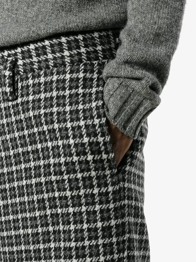 Shop Marni Wool Checked Wide Leg Trousers