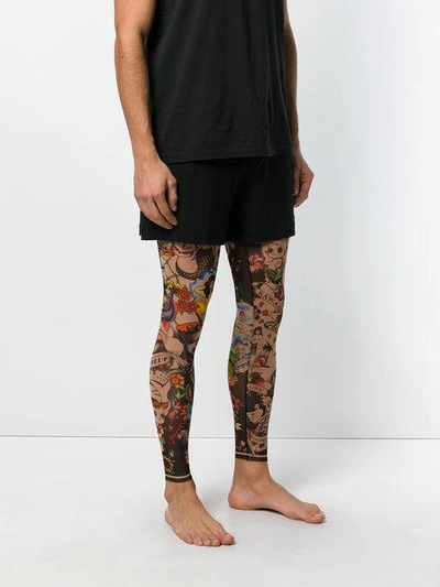 Dsquared2 Sheer Tattoo Illusion Sleeve Tights | ModeSens