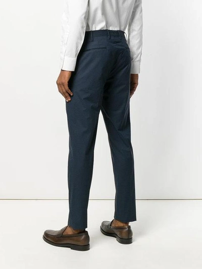 Pt01 Patterned Preppy Trousers In Blue