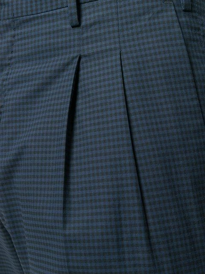 Pt01 Patterned Preppy Trousers In Blue