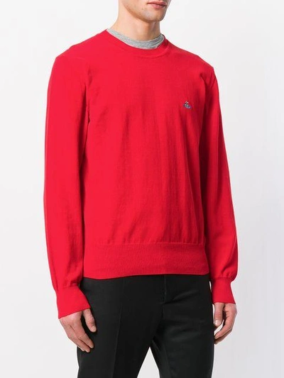 Shop Vivienne Westwood Logo Embroidered Sweatshirt In Red