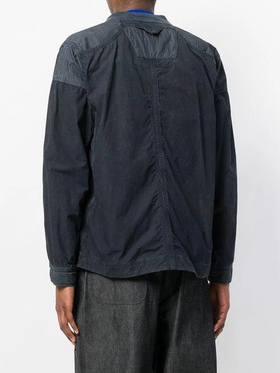 Shop White Mountaineering Panelled Shirt Jacket In Black