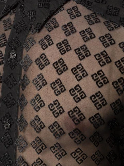 Shop Givenchy Devore Transparent Shirt