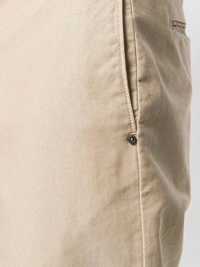 Shop Incotex Cropped Straight Chinos In Neutrals