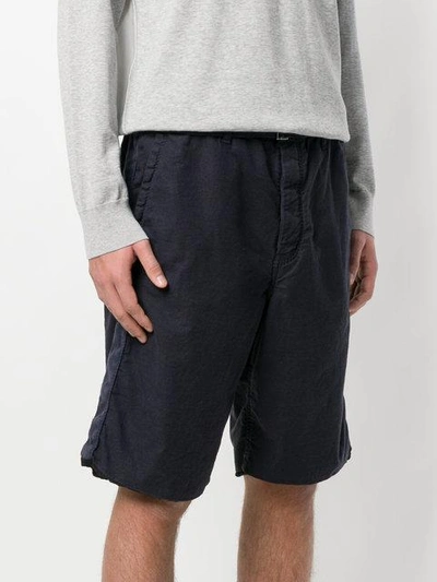 Shop Sacai Creased Deck Shorts - Blue