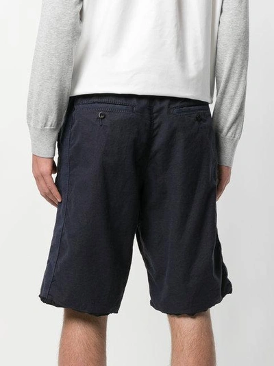 Shop Sacai Creased Deck Shorts - Blue